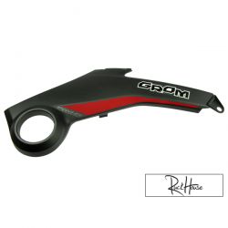 Right Lower Gas Tank Shroud Black with Red Decals (Honda Grom 2014-2016)