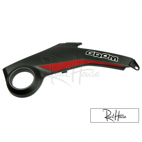 Right Lower Gas Tank Shroud Black with Red Decals (Honda Grom 2014-2016)