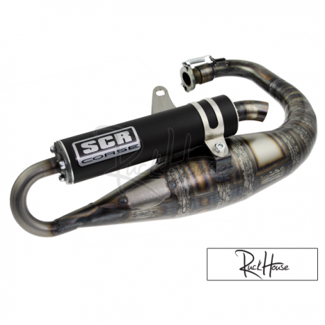 Exhaust SCR Corse Hand Made 70 Aluminium Black Minarelli Vertical