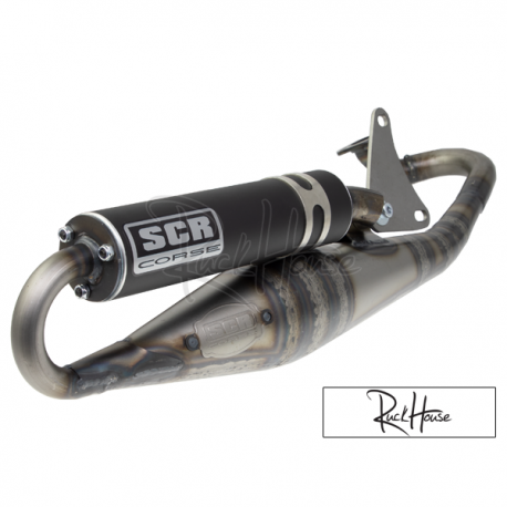 Exhaust SCR Corse Hand Made 50 Aluminium Black Minarelli Horizontal