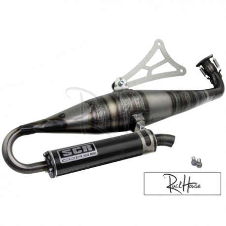 Exhaust SCR Corse Hand Made 70 Carbon Minarelli Horizontal