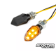 (2X) Indicator Light Str8 LED Sequential Sakado Black/White