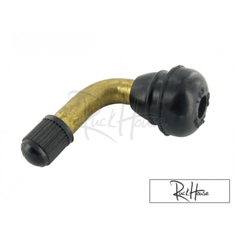 Tyre valve Motoforce angled, black