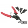 Snap ring pliers Motoforce incl. 4 attachments