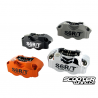 Brake caliper Stage6 R/T, front, forged, CNC-machined, chrome-plated , 
