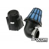 Racing air filter Polini short  90deg 37mm