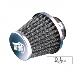 Air filter Tun'r KN Style straight Chrome (28-35mm)