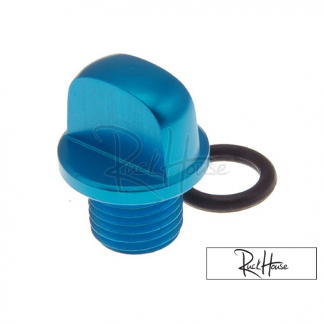 Oil filler screw STR8 New-Style, Minarelli, blue