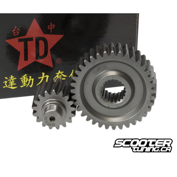 TAIDA Drop-In Pre-Pressed Gear Set (17/36) For 150cc-232cc GY6 Scooter Motors