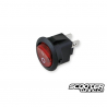 Switch round black universal with red light (20mm)