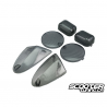 Tail Light / Indicator set lens STR8 Black (SR50 Minarelli)