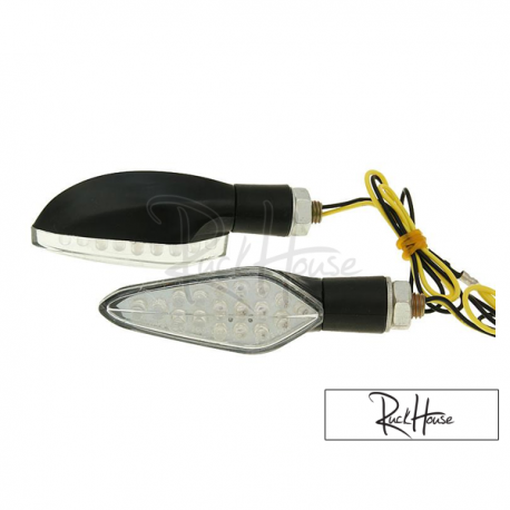 (2X) Indicator Light Led Shadow Black